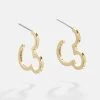Mickey Mouse Disney Outline Earrings - Gold