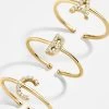 14K Gold & Diamond Initial Ring - Clear/Gold -Baublebar 81563sk G 01 v2