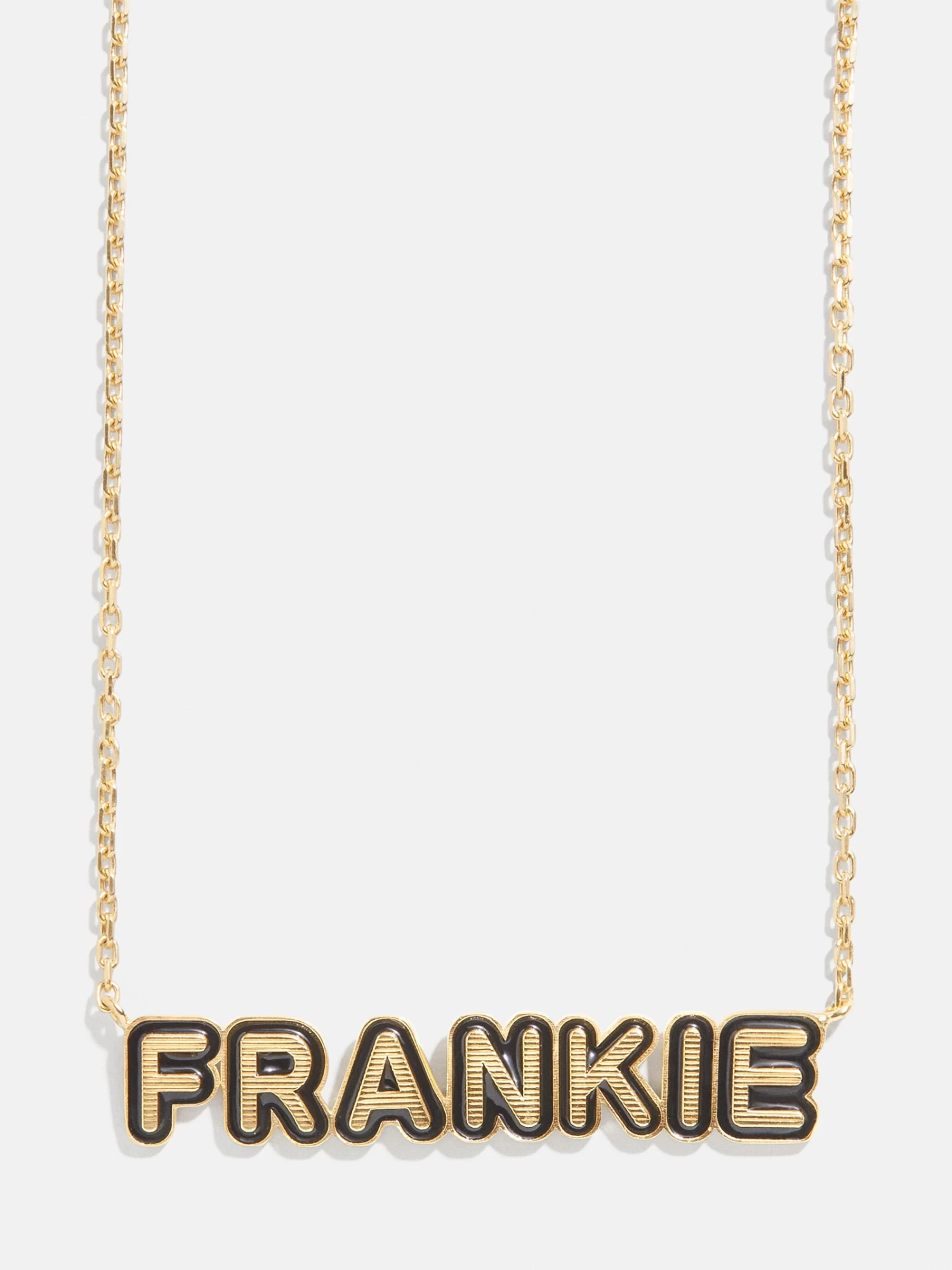 18K Gold Enamel Custom Nameplate Necklace 5 18K Gold Enamel Custom Nameplate Necklace - Image 3