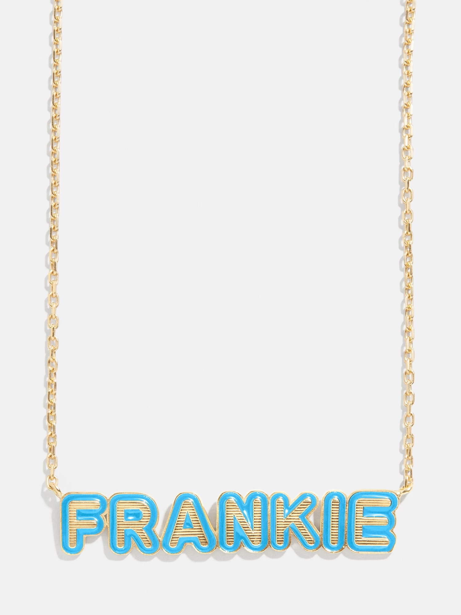 18K Gold Enamel Custom Nameplate Necklace 6 18K Gold Enamel Custom Nameplate Necklace - Image 4