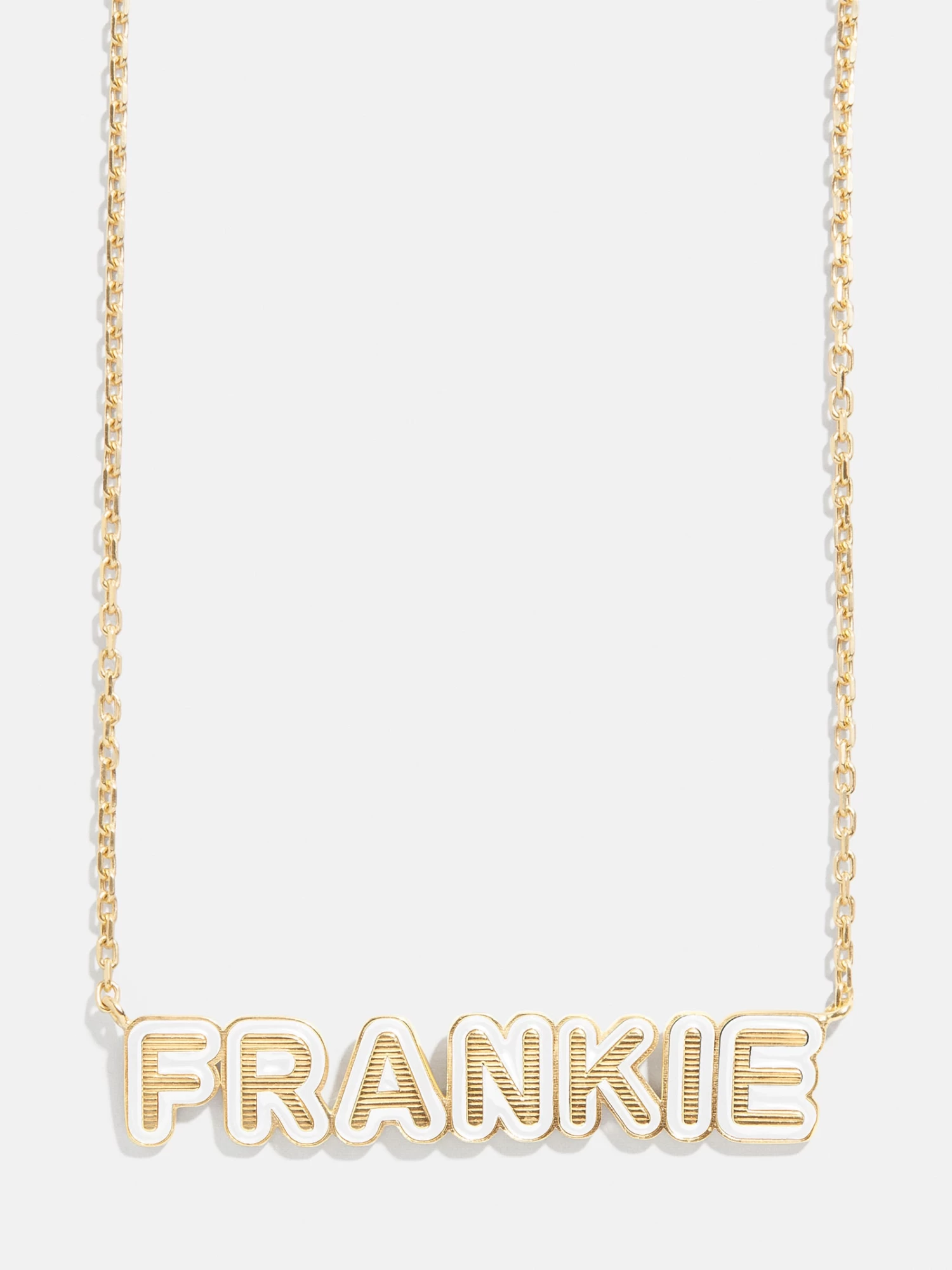 18K Gold Enamel Custom Nameplate Necklace 10 18K Gold Enamel Custom Nameplate Necklace - Image 8