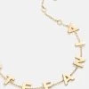 18K Gold Custom Spaced Letter Name Bracelet - Large -Baublebar 95959 G 02