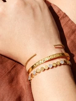18K Gold Custom Cuff Bracelet -Baublebar 95962 m