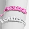 Say It All Custom Slider Bracelet - Hot Pink