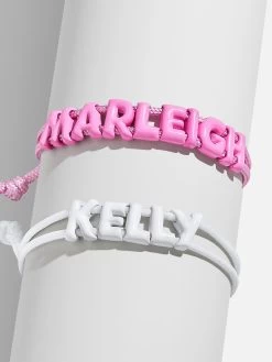 Say It All Custom Slider Bracelet - Hot Pink