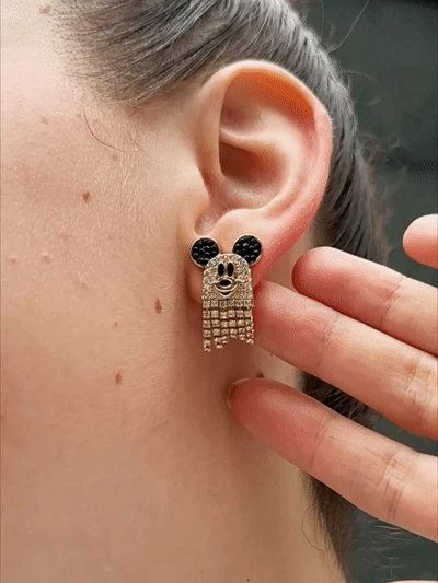 Mickey Mouse Disney Crystal Fringe Ghost Earrings - Pavé 4 Mickey Mouse Disney Crystal Fringe Ghost Earrings - Pavé - Image 2