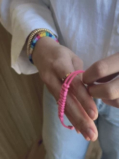 Say It All Custom Slider Bracelet - Hot Pink -Baublebar Jelly pink