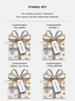 That's A Wrap Custom Ornament - Gold Print -Baublebar PDP CustomOrnament Present Gold