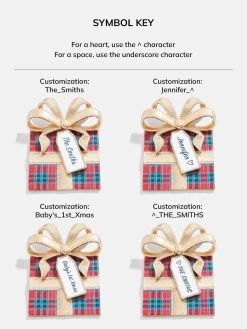 The Whole Package Custom Ornament - Red Print -Baublebar PDP CustomOrnament Present Red