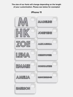 Block Font Custom IPhone Case - Blush/Blush -Baublebar StackedBlock FontSize 11 e2619688 7e75 4652 a5c1 54d2381d46db